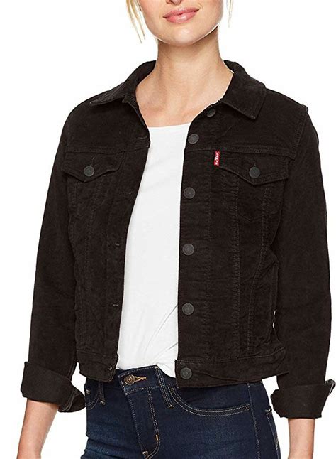 black jean jacket women's levi.